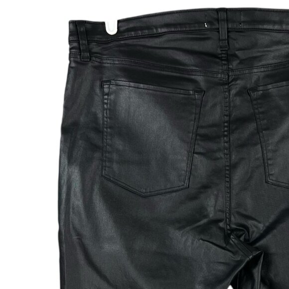 Abercrombie & Fitch Criss-Cross Super Skinny Ankle Coated Black Jeans 36/22R NWT - Picture 13 of 15